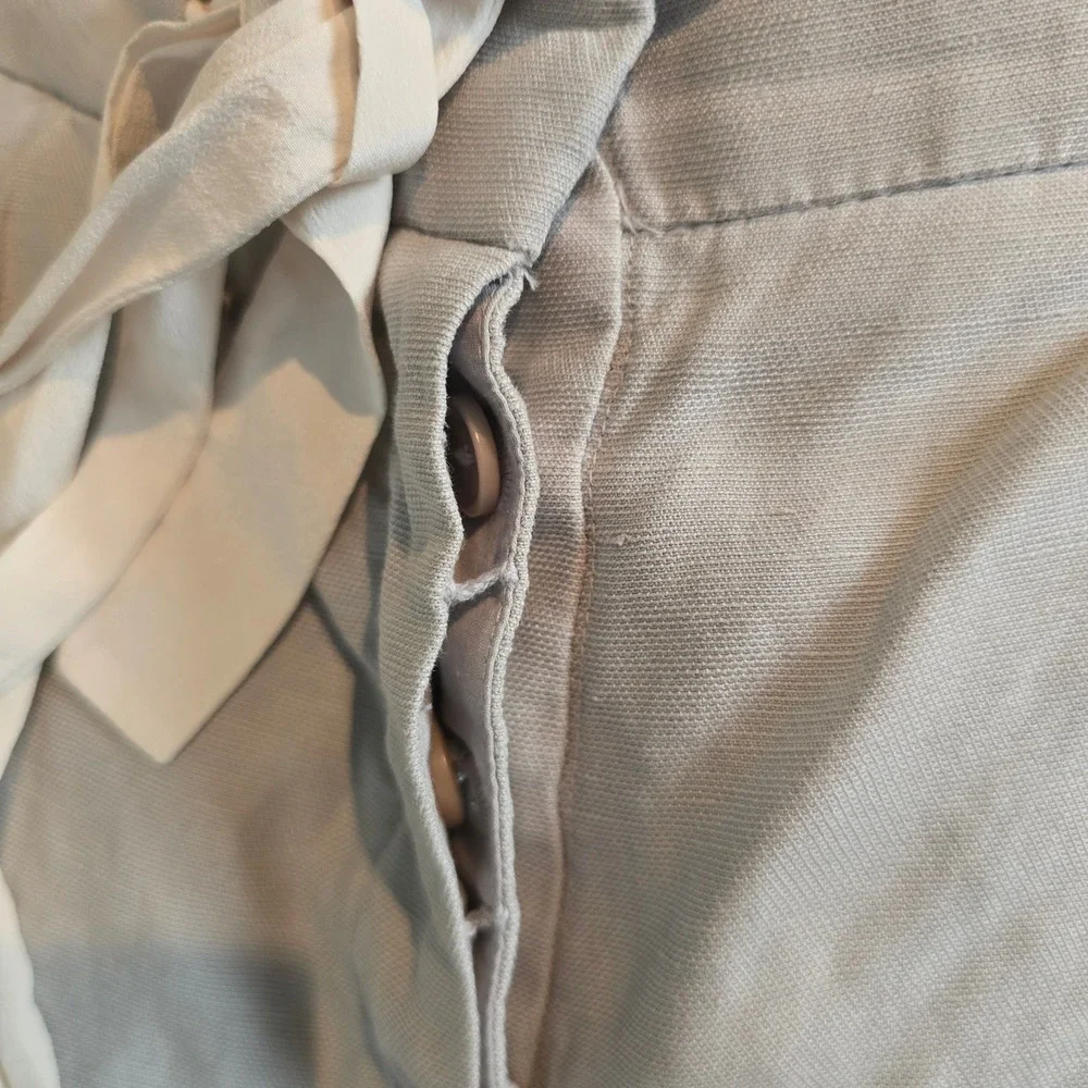 Aritzia Wilfred Allant Linen‎ Blend Tie Waist Pleated Trouser Sz 4 Quiet Luxury